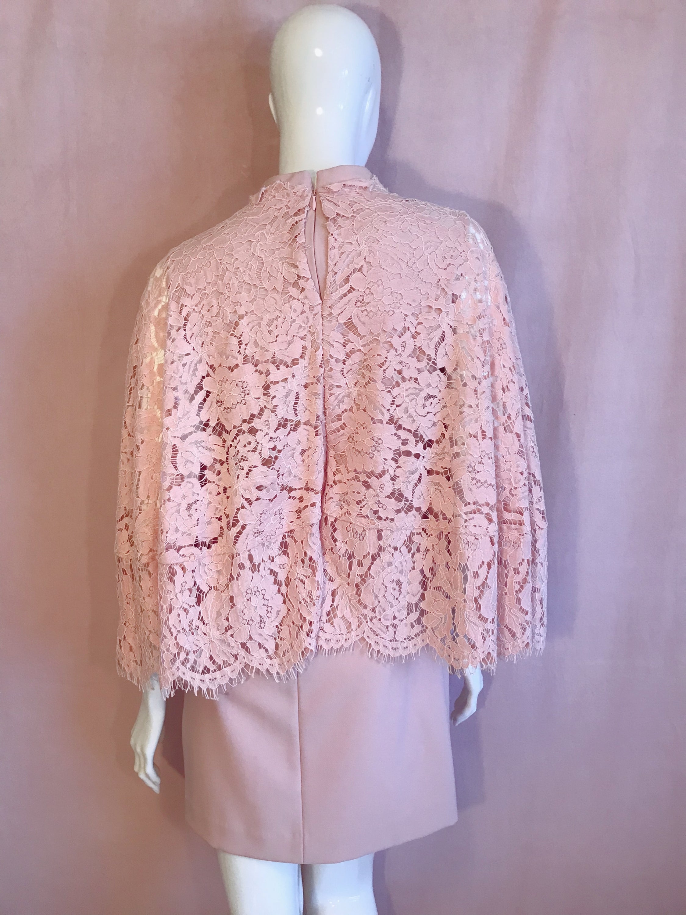 Romantic Lace Formal Pink Mini Dress