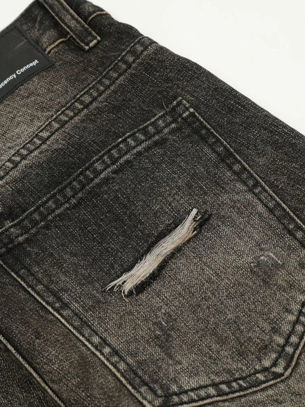 Men's Distressed Straight Leg Jeans