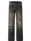 Men's Distressed Straight Leg Jeans